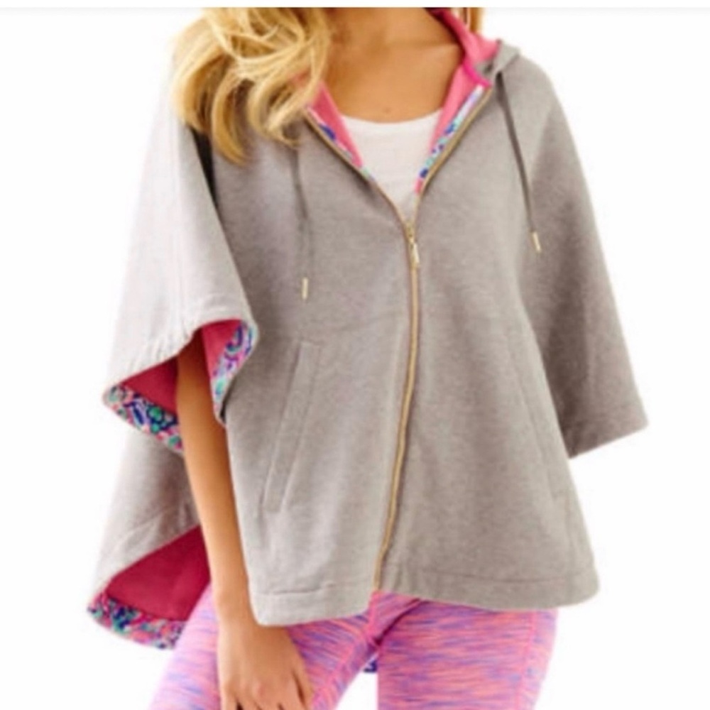Lilly Pulitzer Hooded Luxletic Zip Up Poncho